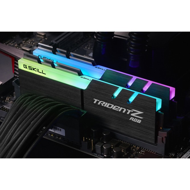 RAM PC G.SKILL TridentZ RGB Series 16GB  288-Pin DDR4 3000MHz CL16 F4-3000C16D-16GTZR - Hàng nhập khẩu US
