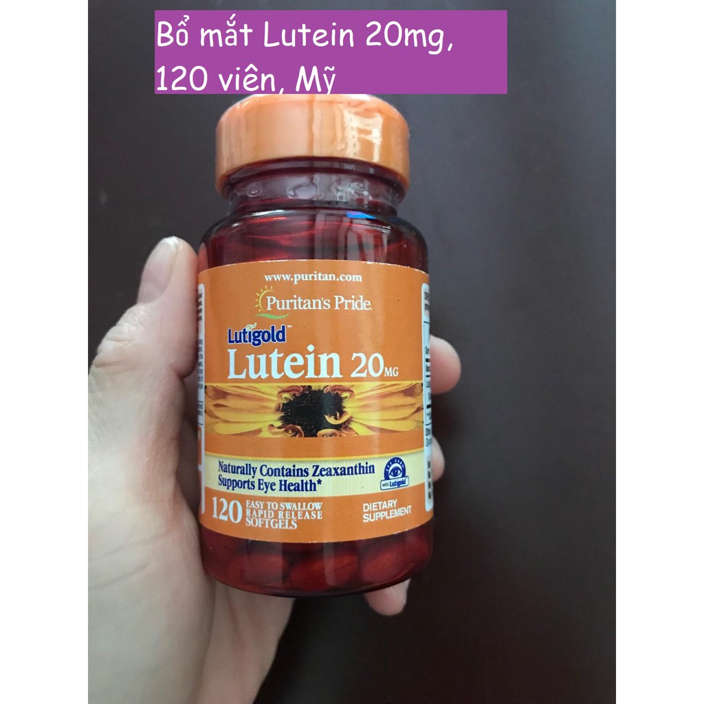 Lutigold Lutein 20mg Puritan Pride 120 viên Mỹ