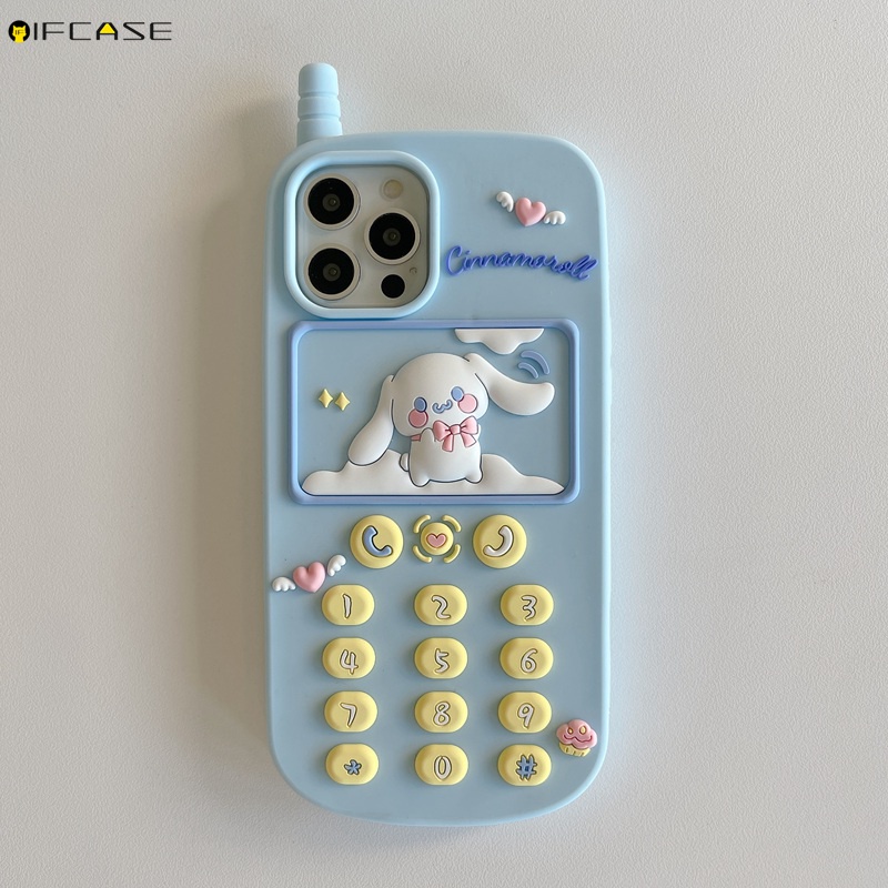Ốp Điện Thoại Silicone Mềm Họa Tiết Cinnamoroll 3D Cho iPhone 13 12 11 Pro XS Max XR X 7 8 Plus SE 2020