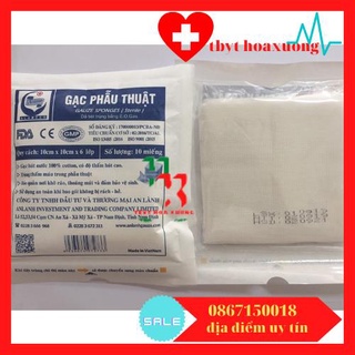 Túi 50 gói gạc phẫu thuật tiệt trùng an lành 10 x10 x6 lớp