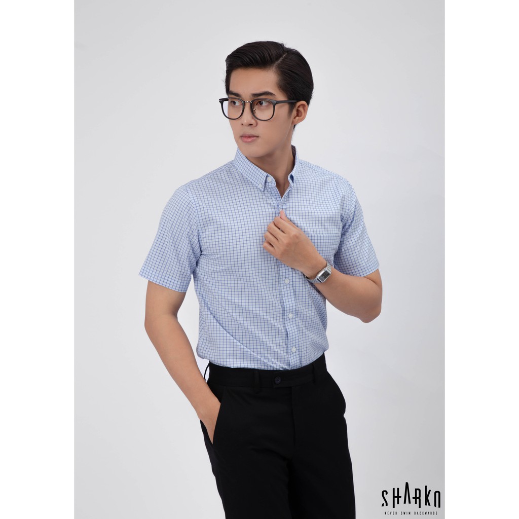 Áo sơ mi nam công sở tay ngắn SHARKO - chất vải cotton thoáng mát, form CLASSIC - GFN07 | BigBuy360 - bigbuy360.vn