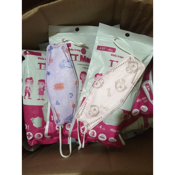 [TÚI 10 CHIẾC] 1-5tuổi Khẩu Trang 4D TT Mask Hoạ Tiết Đáng Yêu Cho Bé Loại KF94 Phong Cách Hàn Quốc
