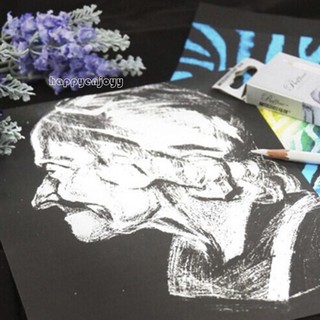 Bút chì than Marco Raffine trắng/đen.