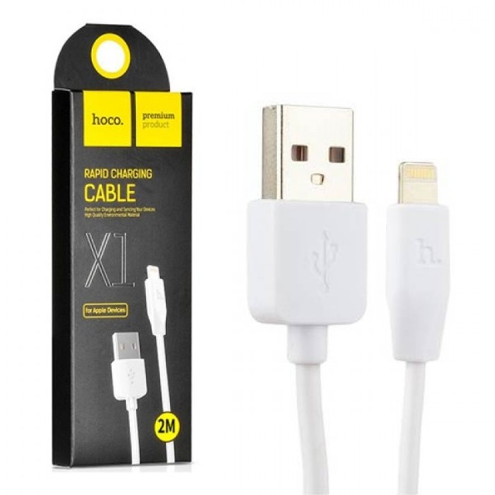 CÁP SẠC IPHONE IPAD 2M HOCO LIGHTNING X1 - Dài 2 Mét - Chính Hãng