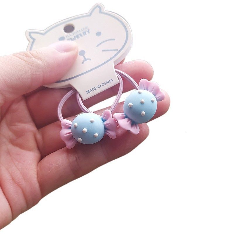 Set 2 Dây Cột Tóc Co Giãn Màu Sắc Ngọt Ngào Dễ Thương Cho Bé Gái
