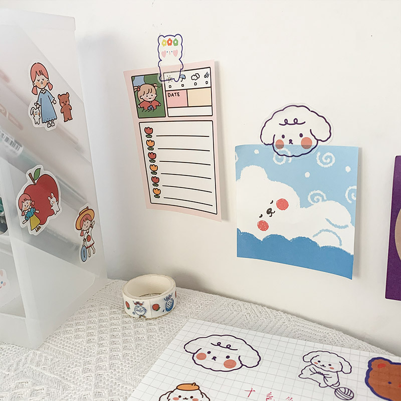 Flowertree Sticker Set 40 Dán Hình Thú Dễ Thương Dùng Trang Trí Nhật Ký