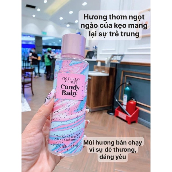 (250ml) Xịt Body Mist Victoria Lưu Hương Mùi Dễ Thương