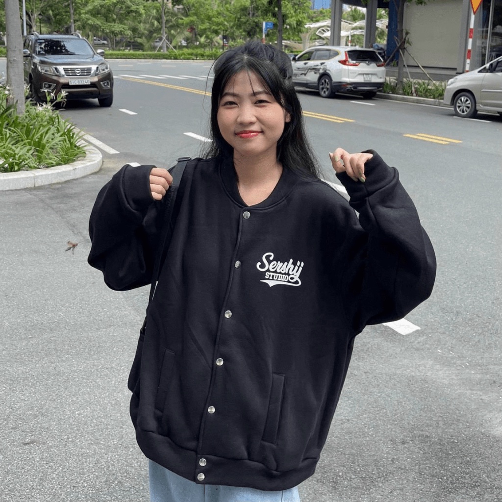 Áo Khoác Nỉ Nữ 1980 Kiểu Bomber Chất Nỉ Dày Mịn Form Rộng Mặc Thoải Mái [NEW UNISEX]