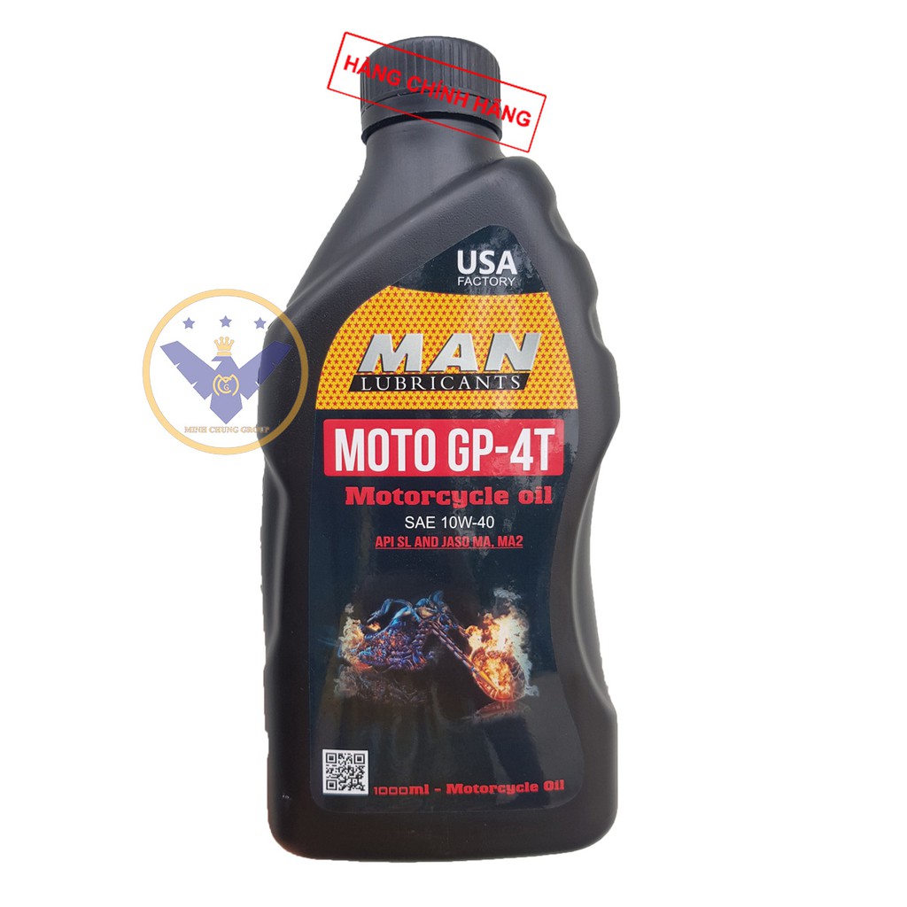 Dầu nhớt xe máy cao cấp tổng hợp MAN Moto GP 4T 10W-40 1L