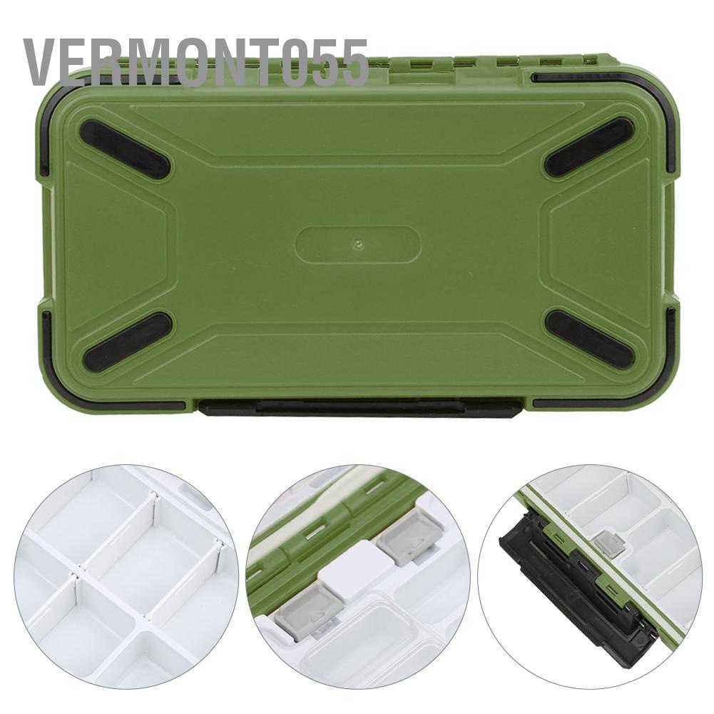 Vermont055 ABS Waterproof Fishing Tackle Box Bait Lure Hooks Storage Case Organizer Container Accessory