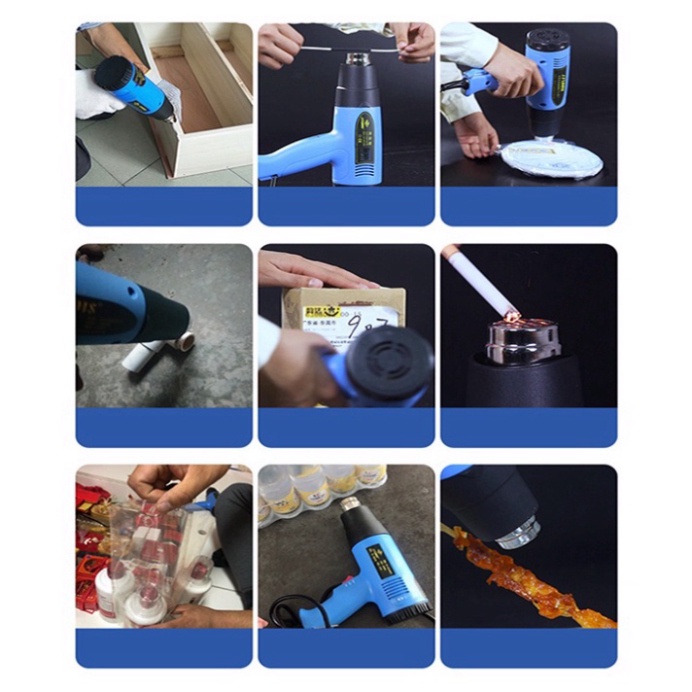 Máy khò hơi nóng màng co JFTOOIS 2000W - Máy khò nhiệt cầm tay