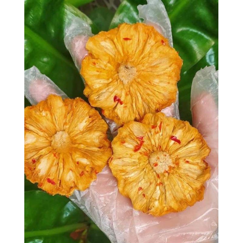 Thơm sấy muối ớt 300gr lon pet