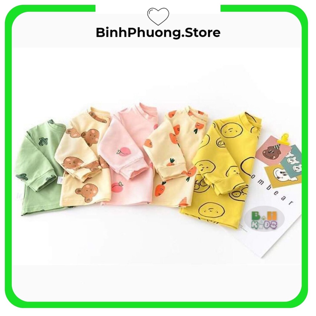 Bộ thun lạnh dài tay cho bé, bộ thu đông cho bé trai gái Minky Mom 1 2 3 tuổi Binhphuong.Store