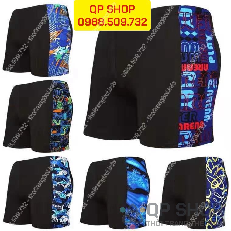 HÀNG CAO CẤP -  Quần Bơi Nam Dạng Đùi Họa Tiết 2 Bên Hông Đủ Size Chất Thun Co Giãn 4 Chiều Chống Thấm Nước Thoải Mái QP | BigBuy360 - bigbuy360.vn
