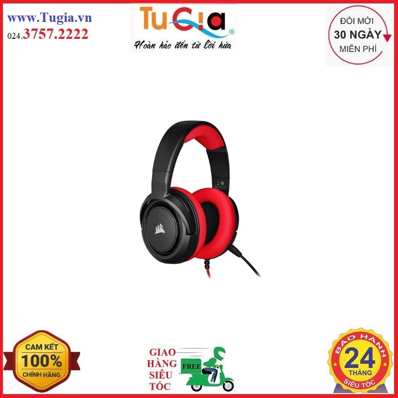 Tai nghe Corsair HS35 Stereo Drivers 50mm - không kèm jack chia Y (CA-9011198-AP / CA-9011196-AP / CA-9011197-AP)