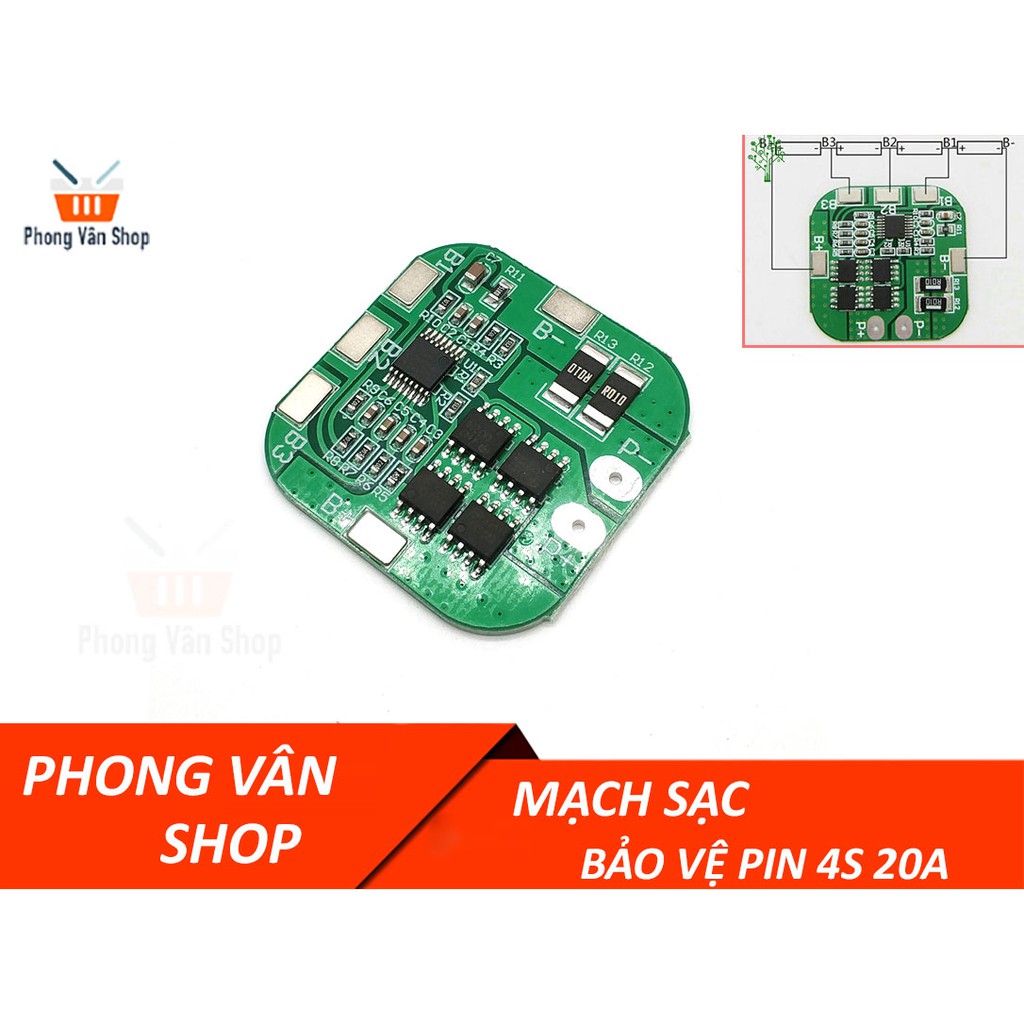 Mạch sạc và bảo vệ pin 4s 20a