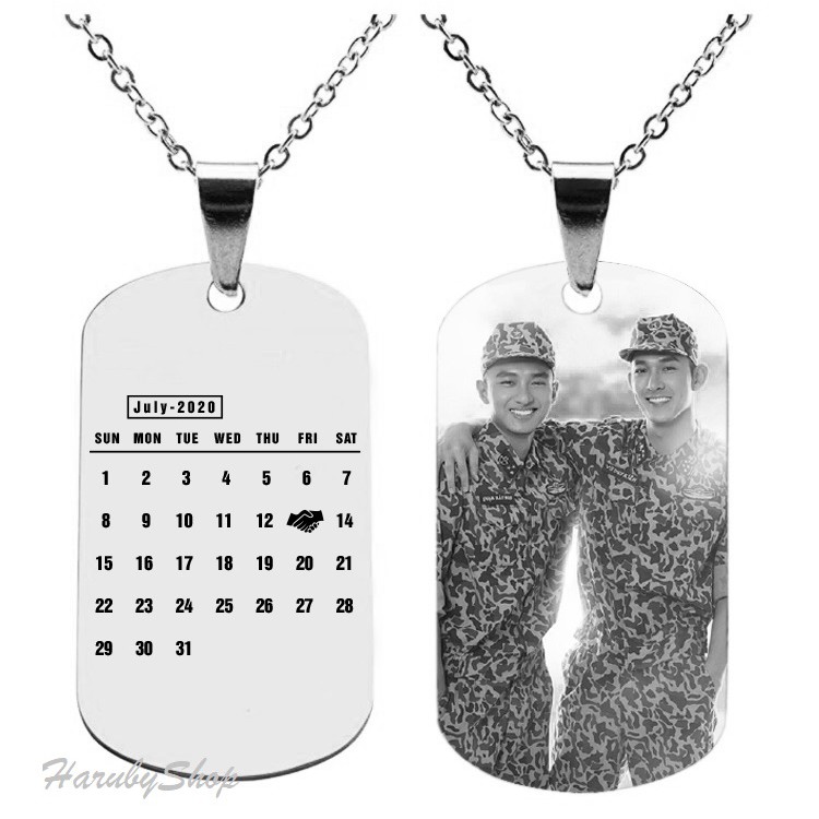 [HÀNG ĐẸP] Bộ Đôi Dây Chuyền Dogtag - Thẻ Bài Quân Đội - Thẻ Bài Khắc Tên