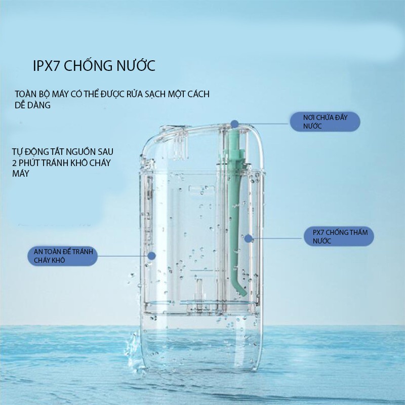 Máy tăm nước cầm tay Oral Irrigator -Tăm nước vệ sinh răng miệng cực sạch công nghệ Châu Âu - 3 chế độ xịt-BH 12 tháng