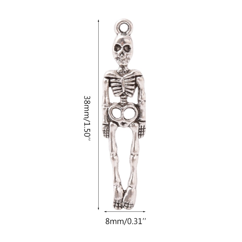 Set 10 Mặt Vòng cổ Bạc Phong Cách Gothic Hóa Trang Halloween