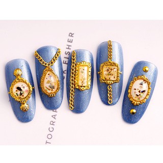 Cặp Charm Đá Nhũ Cổ Điển Trang Trí Móng