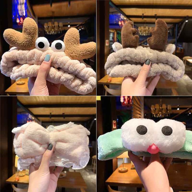 Băng đô bờm tóc dễ thương rửa mặt trang điểm tẩy trang phụ kiện tóc hàng loại 1