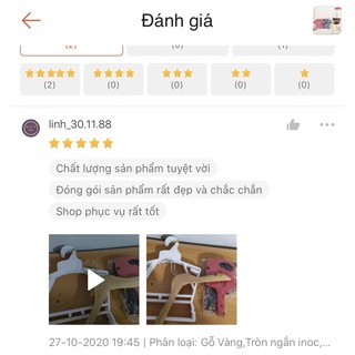 Móc áo gỗ đầu tròn trẻ em