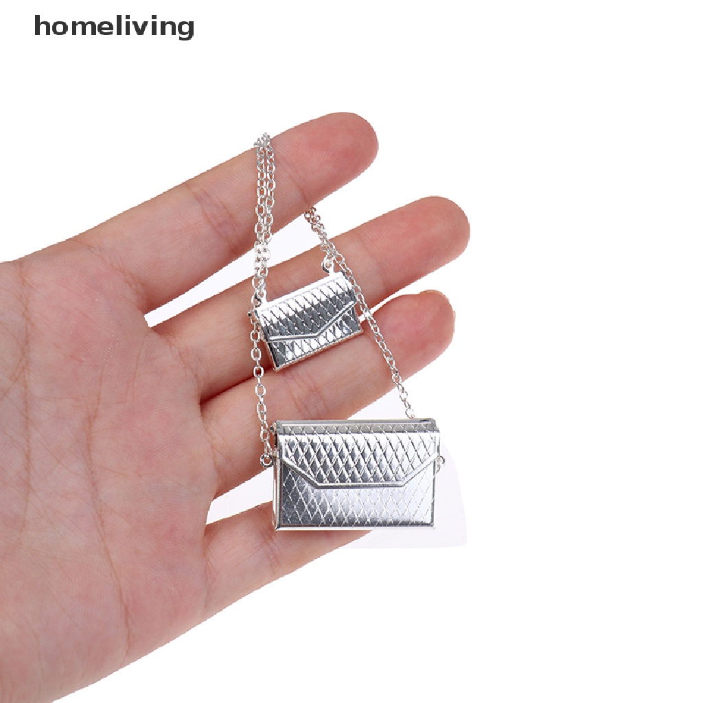 Túi Xách Tay Bằng Kim Loại Thời Trang Cho Búp Bê Tỷ Lệ 1 / 12