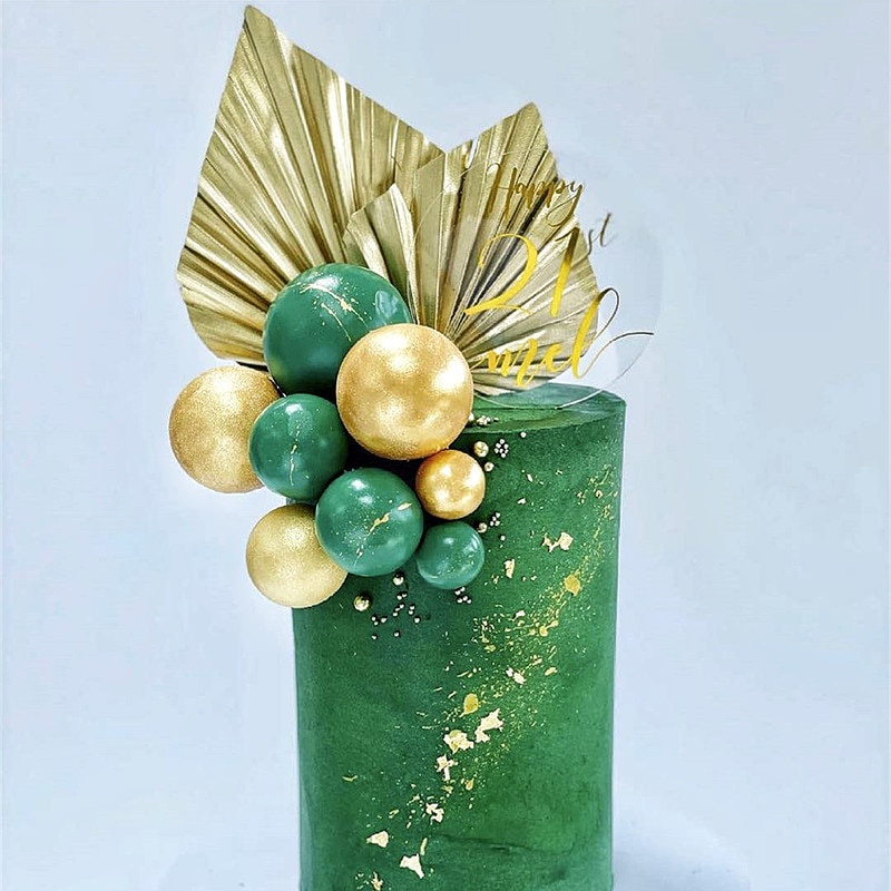 Set 2 Que Cắm Trang Trí Bánh Kem Hình Chiếc Lá Màu Vàng Bằng Giấy Gấp Gọn Dành Cho Tiệc Sinh Nhật Trẻ Em