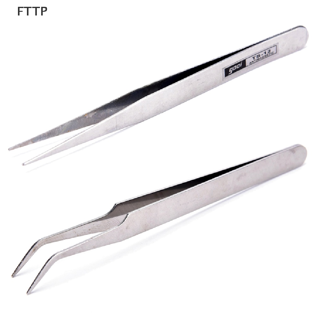 Set 2 Nhíp Gắp Lông Mi / Lông Mày Bằng Thép Không Gỉ Tiện Dụng