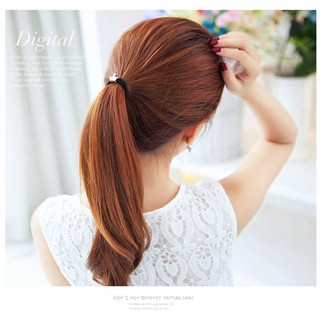 Dây cột tóc đính hạt màu đen SC20