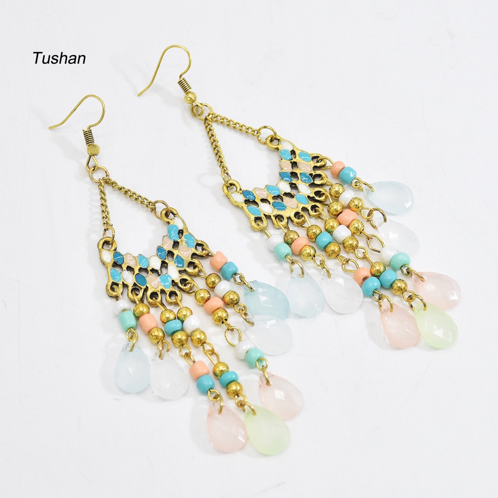 Bông Tai Hợp Kim Dáng Dài Phong Cách Bohemian Thời Trang