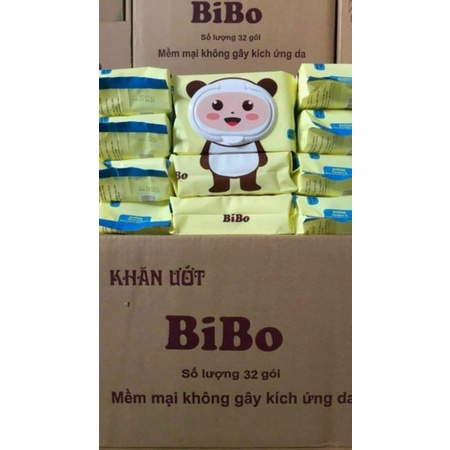 [Combo 10 Gói TẶNG 1 GÓI] Khăn giấy Ướt Bibo 100 Tờ Cho Bé Hàng Việt Nam Cao Cấp Được Tin Dùng