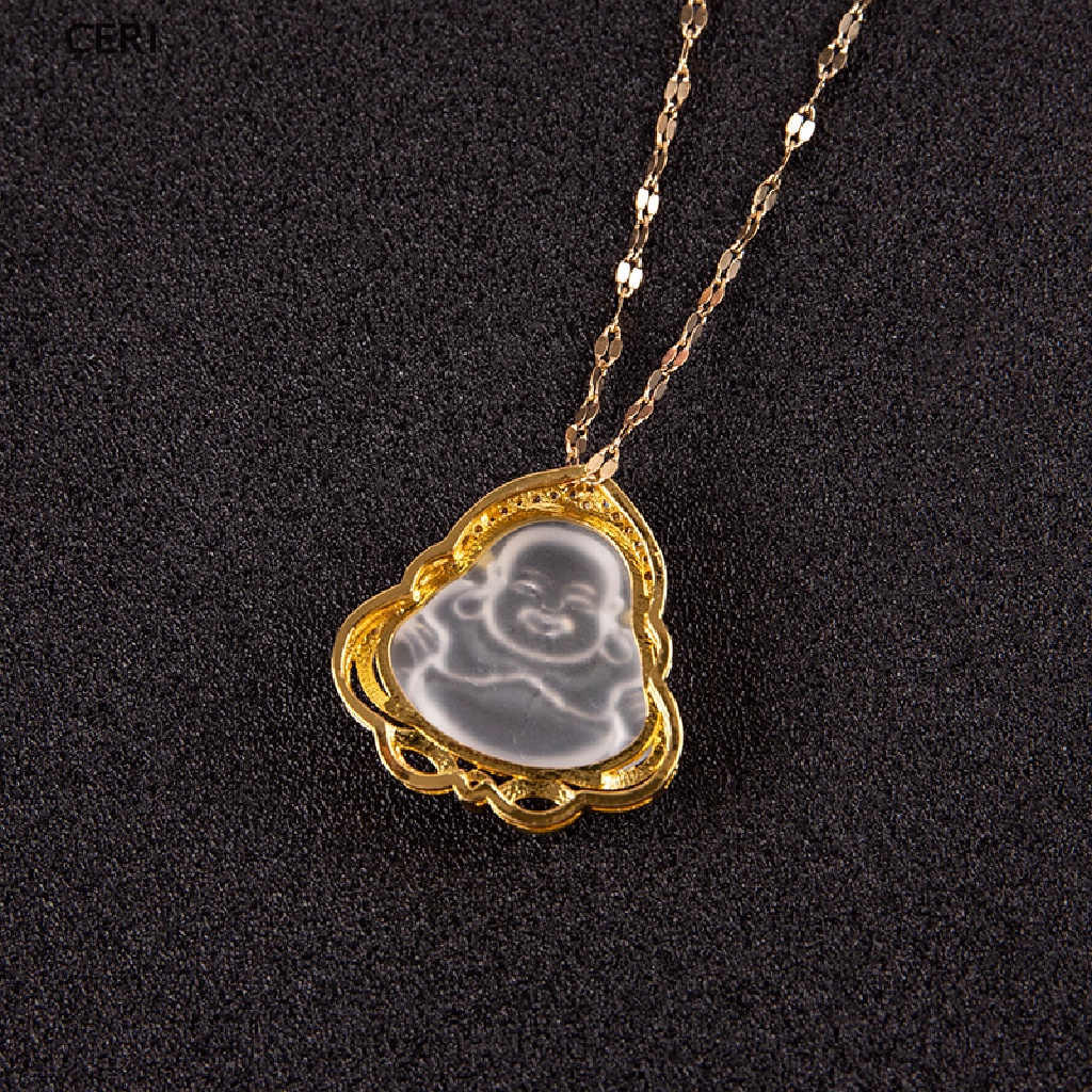 Vòng cổ Mặt Phật Bằng Thép Titan Đính Đá Zircon