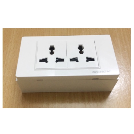 Ổ điện đôi đa năng âm tường SinoAmigo K6-040 cao cấp