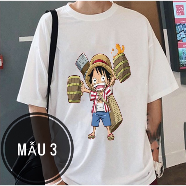 Áo thun Luffy mũ rơm  FREESHIP  Áo phông cotton tay ngắn hoạt hình One piece đảo hải tặc unisex nam nữ bận đều đẹp