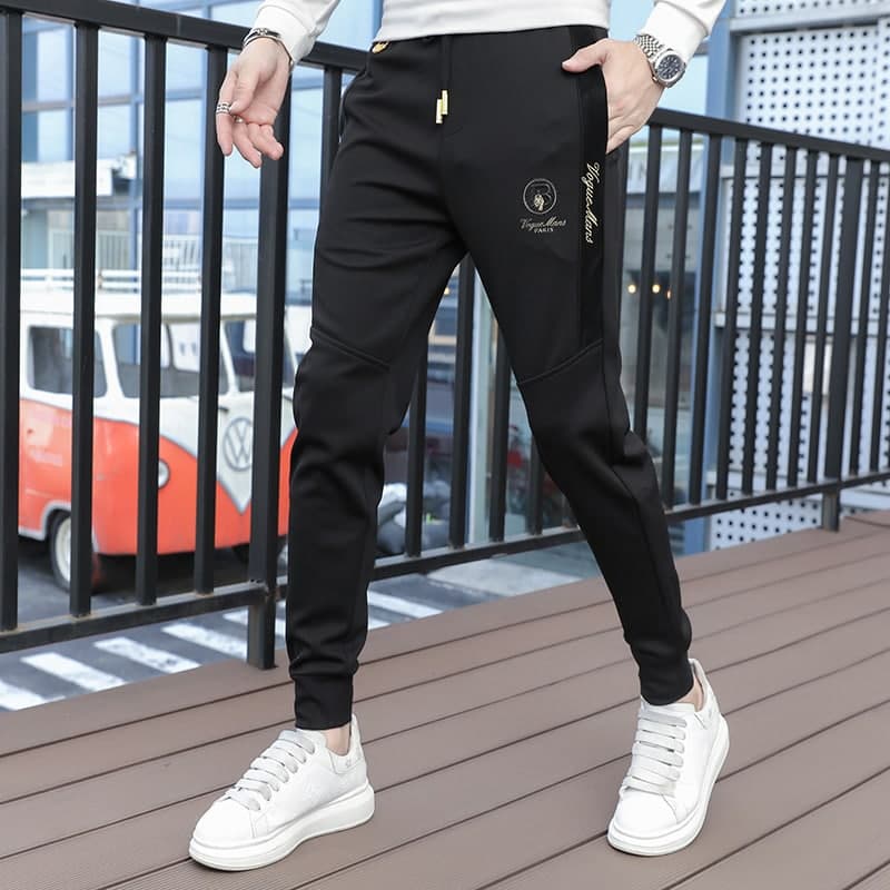 Quần Jogger thể thao co dãn nam thêu Logo dáng hàn