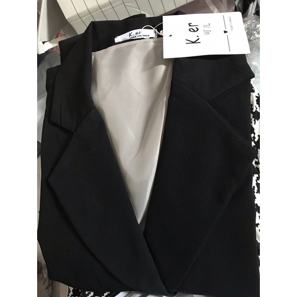 áo blazer 2 lớp đen,nâu tây Áo vest 2 lớp đen ( ảnh by Mimstore)