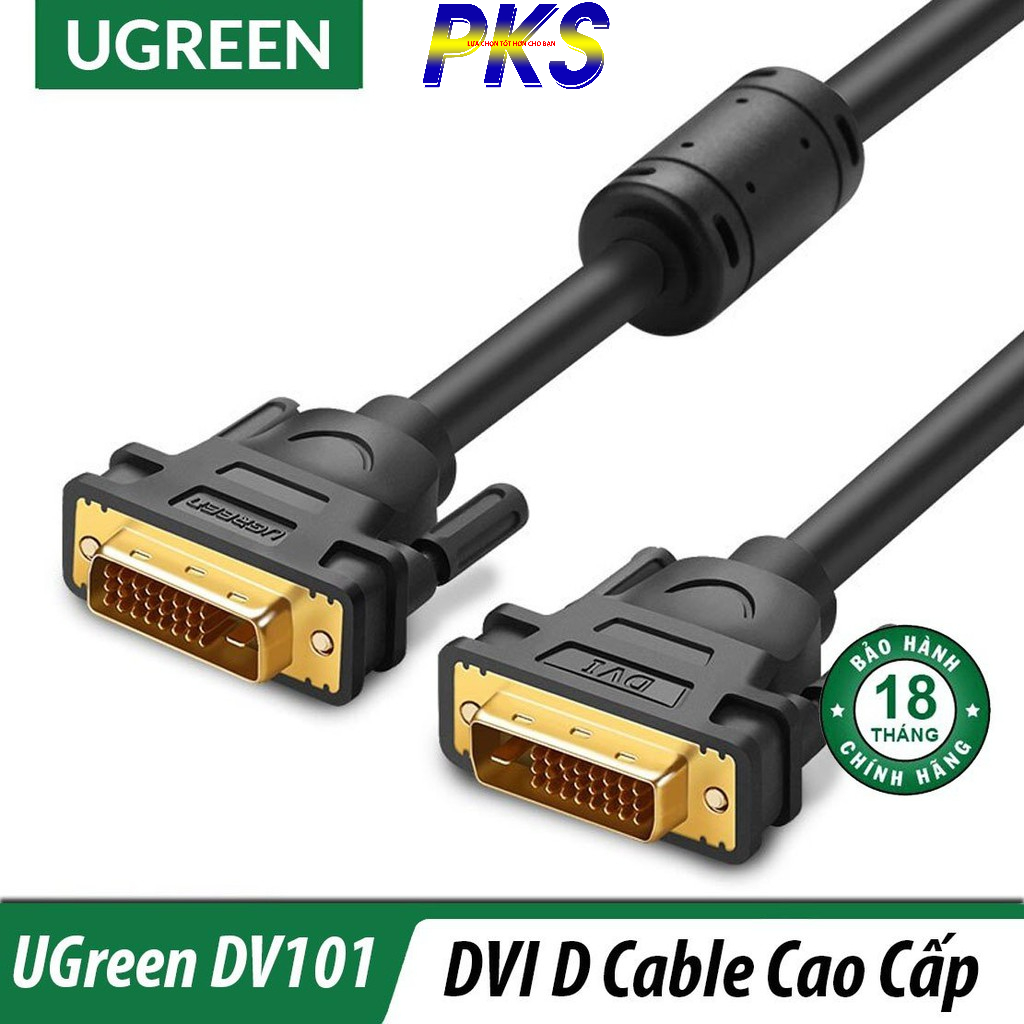 Cáp DVI 24+1 2 Đầu Đực Dài 1.5M UGREEN 11606 - 11606