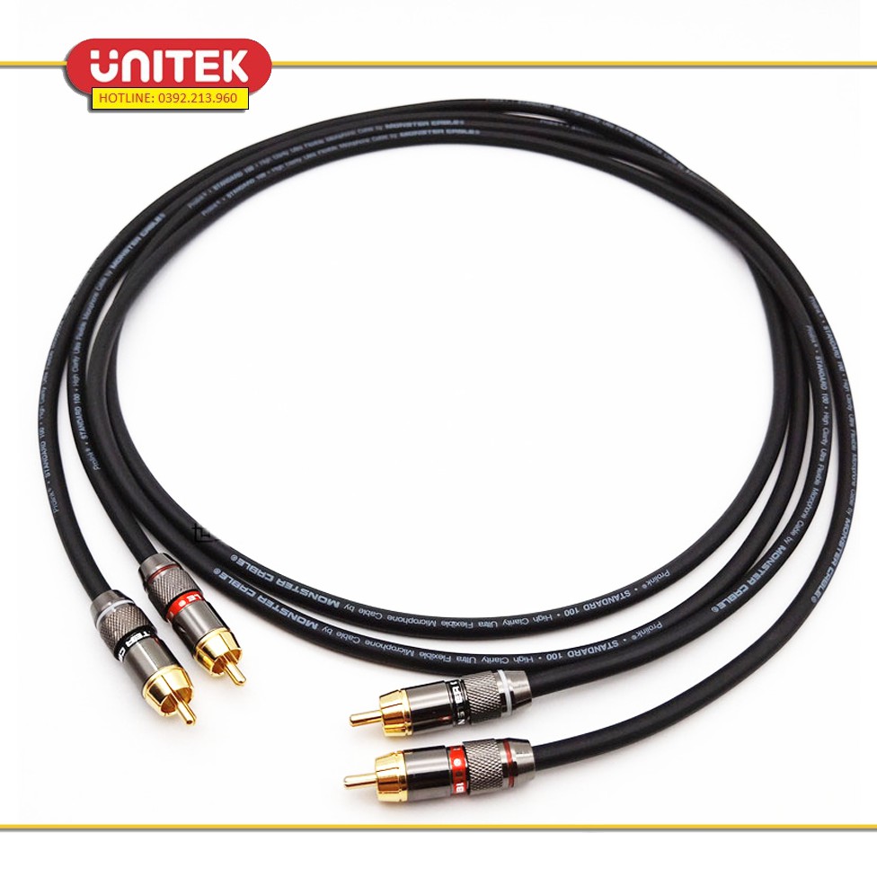 Bộ 02 Dây Tín Hiệu Audio RCA Chống Nhiễu Monster Standard 100 - Hàng Chính Hãng