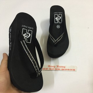 Dép xỏ ngón/ tông nữ cao 7F quai gắn đá ( ảnh thật, giá sỉ tốt)
