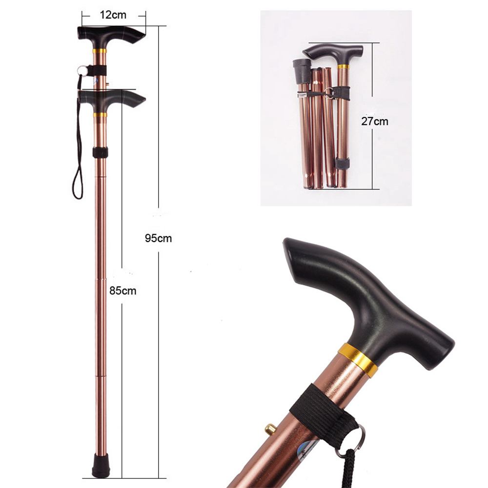 Gậy leo núi trekking bằng hợp kim nhôm 4 khớp tiện lợi