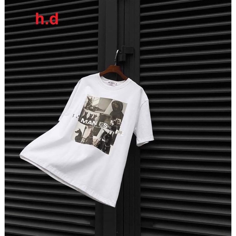 Áo đôi, áo thun cặp nam nữ tay lỡ Unisex HuMan form rộng vải cotton Hot Trend 2022