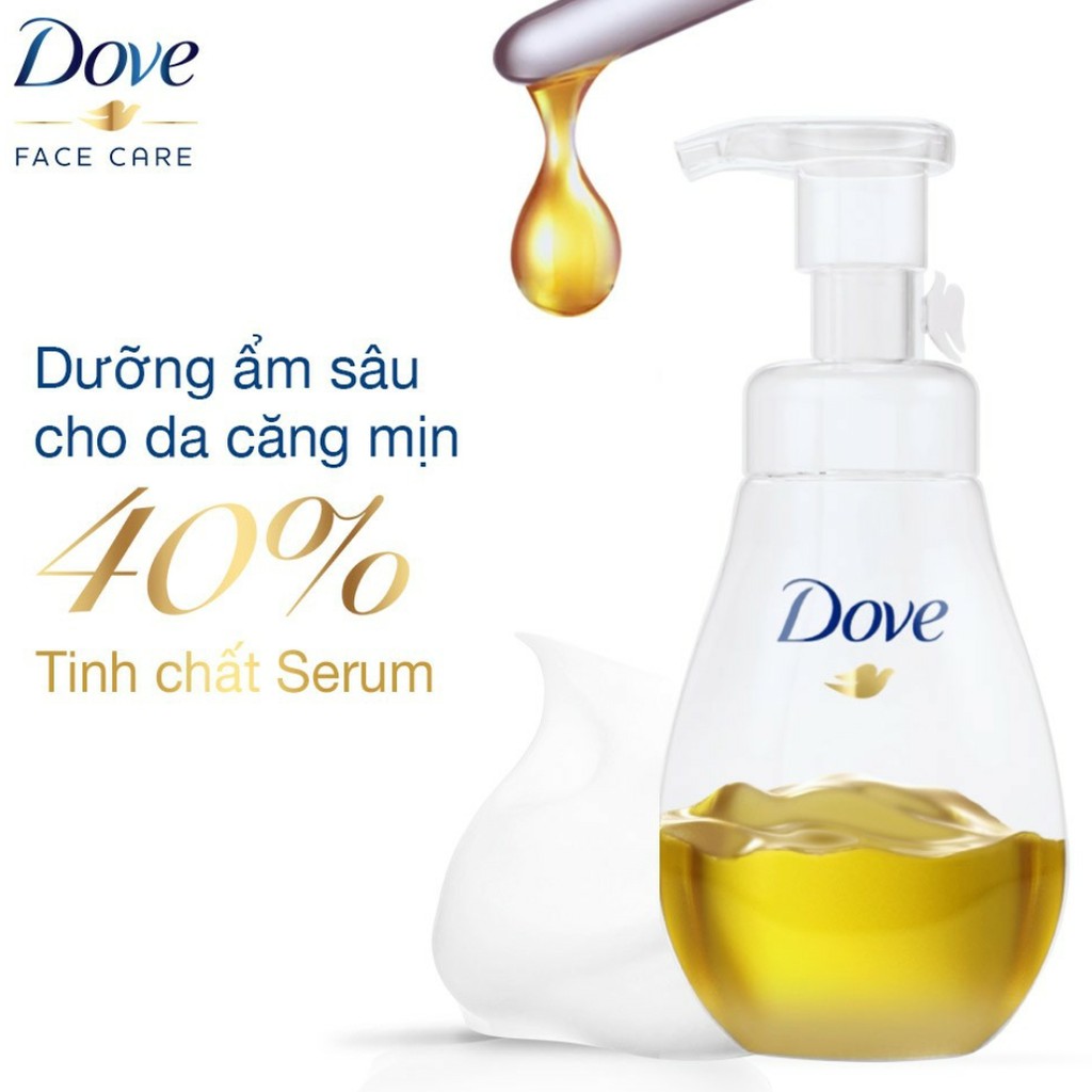 Sữa Rửa Mặt Dạng Bọt Dove Tinh Chất - Serum 160ml