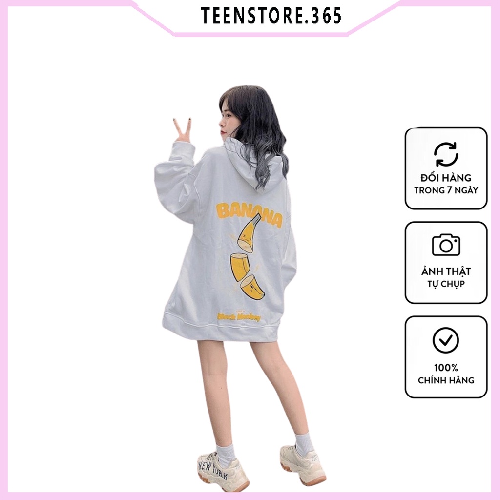 Áo Khoá Chuối BANANA Nỉ Dày Có Ảnh Thật Tự Chụp + Đánh Giá, áo khoác nỉ đẹp, MÃ 493  -  Teenstore.365