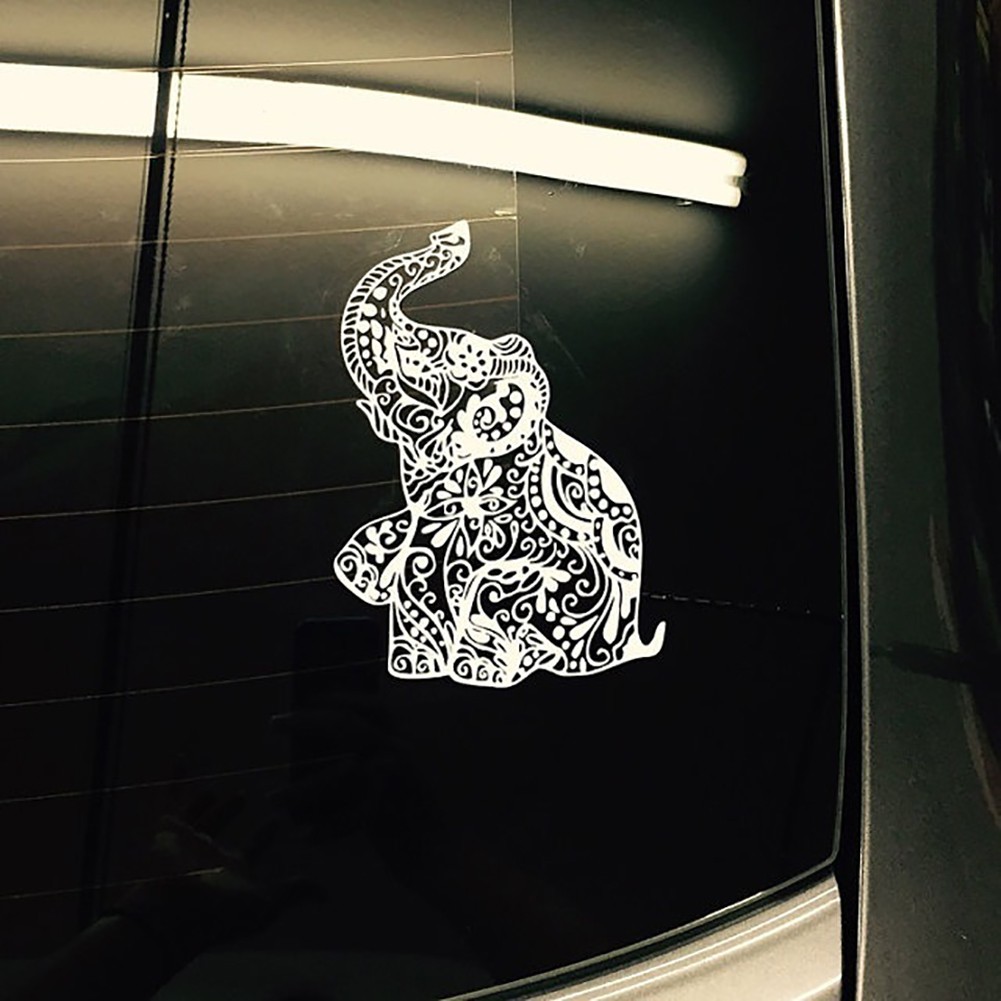 Decal Dán Kính Xe Hơi Hình Chú Voi Dễ Thương