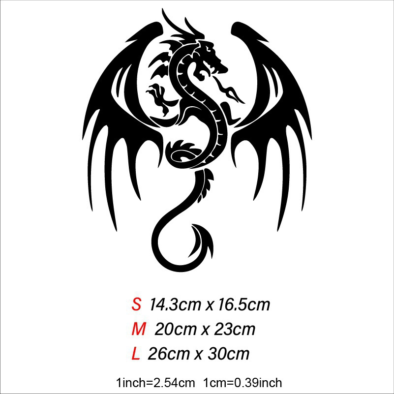 Miếng Dán Hình Rồng Cổ Điển Chống Nước Trang Trí Cửa Sổ Xe Hơi
