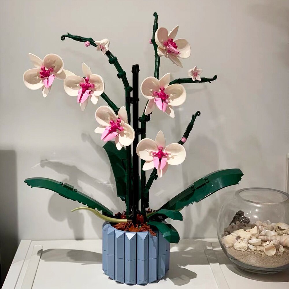 Đồ chơi Lắp ráp Mô hình 1031 hoa phong lan Flowers Bouquet Botanical Butterfly Orchid Fit 10311