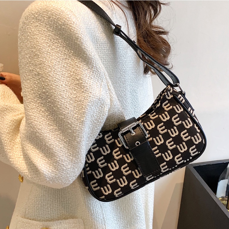 Túi Xách JASMIN NOIR Đeo Vai Vải Bạt Thời Trang Nữ Đơn Giản