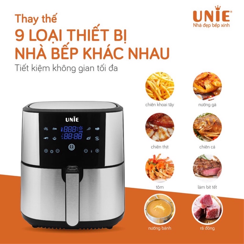 Nồi chiên không dầu UNIE UE800 (8 Lít) công suất 1800W - Hàng chính hãng