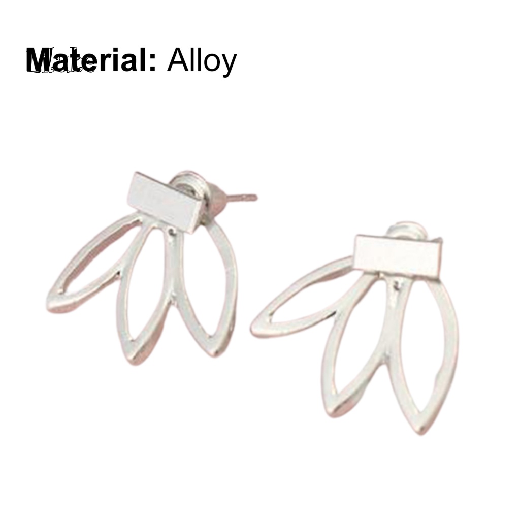 Đôi Khuyên Tai HìNh Hoa Sen ĐíNh Kim Cương Giả ThờI Trang Cho Nữ